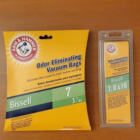Bissell 7 Vacuum Bags & Arm & Hammer Filter Combo - Picture 1 of 4
